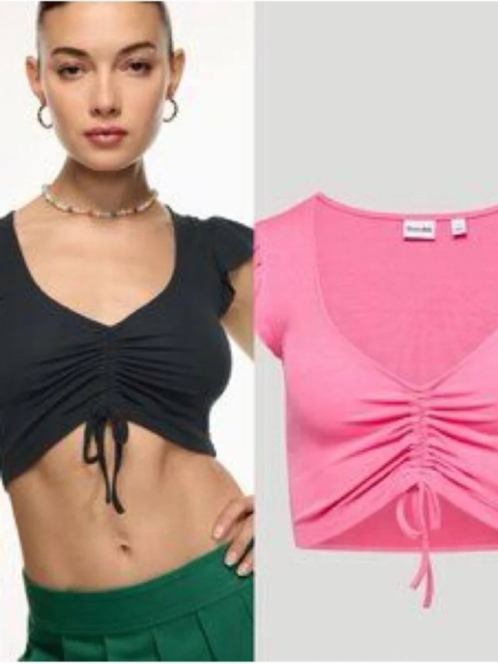 Aritzia Sunday Best Adjustable Top with ruffle sleeves - Picture 2 of 5